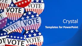  Presentation with red white blue - PPT theme with group-of-red-white background and a cobalt blue colored foreground