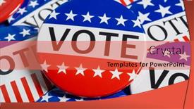  Presentation with vote - Presentation theme enhanced with group-of-red-white background and a red colored foreground