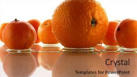  Presentation with fruits - Theme having group of ripe fruits background and a coral colored foreground