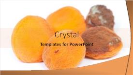  Presentation with group - Slide set with group-of-rotten-apricots-isolated background and a gold colored foreground