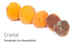  Presentation with group - Theme having group-of-rotten-apricots-isolated background and a white colored foreground