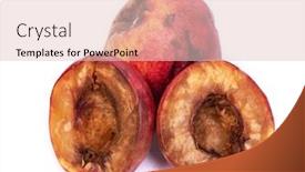  Presentation with group - Amazing PPT theme having group-of-rotten-nectarines-isolated backdrop and a lemonade colored foreground