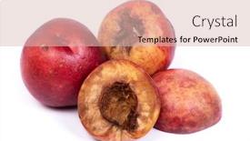  Presentation with group - Beautiful presentation theme featuring group-of-rotten-nectarines-isolated backdrop and a lemonade colored foreground