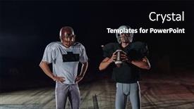  Presentation with rugby players - Presentation with group-of-rugby-players-tightly background and a black colored foreground