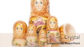  Presentation with russian doll - PPT layouts consisting of group-of-russian-nesting-dolls background and a coral colored foreground