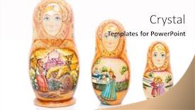 Presentation with russian doll - PPT theme with group-of-russian-nesting-dolls background and a white colored foreground