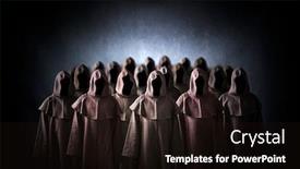  Presentation with scary - Audience pleasing slide set consisting of group-of-scary-figures backdrop and a wine colored foreground