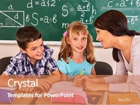 Group Of School Child Ppt Template 8 Crystalgraphics