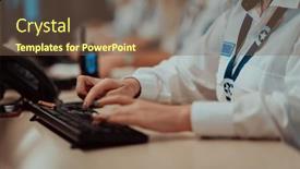  Presentation with data security - Slide deck enhanced with group-of-security-data-center background and a violet colored foreground