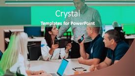  Presentation with security guards - PPT layouts consisting of group-of-security-guards-sitting background and a teal colored foreground