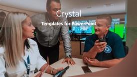  Presentation with security guards - PPT theme enhanced with group-of-security-guards-sitting background and a violet colored foreground