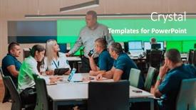  Presentation with security guards - PPT layouts having group-of-security-guards-sitting and a coral colored foreground