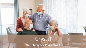  Presentation with surgical nursing - Colorful presentation theme enhanced with group-of-senior-men backdrop and a coral colored foreground