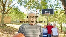  Presentation with seniors - Theme featuring group-of-seniors-as-vital background and a yellow colored foreground