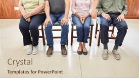  Presentation with seniors - Slide set consisting of group-of-seniors-sitting background and a soft green colored foreground