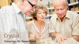  Presentation with seniors - Theme consisting of group-of-seniors-together background and a lemonade colored foreground