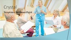  Presentation with dementia - Amazing theme having group-of-seniors-with-dementia backdrop and a soft green colored foreground