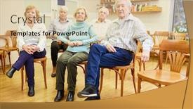  Presentation with nursing - Slides consisting of group-of-seniors background and a lemonade colored foreground