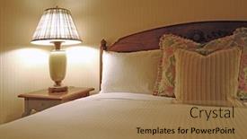  Presentation with bed - Slide set consisting of group-of-several-pillows background and a coral colored foreground