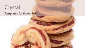  Presentation with jam - PPT layouts consisting of group-of-shortbread-cookies-decorated background and a lemonade colored foreground