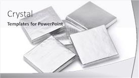 Presentation with white chocolate - Slide set consisting of group-of-silver-foil-wrapped background and a white colored foreground