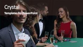  Presentation with poker - Theme featuring group of sinister poker players background and a  colored foreground
