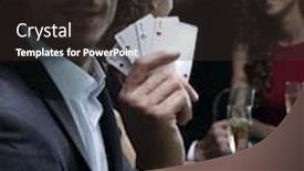  Presentation with poker - PPT layouts with group of sinister poker players background and a wine colored foreground