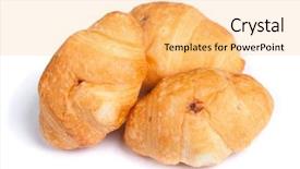  Presentation with croissant - Amazing presentation design having group of small croissant isolated on white backdrop and a yellow colored foreground