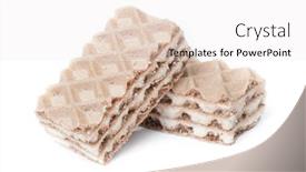  Presentation with waffles - PPT layouts featuring group-of-small-multilayer-waffles background and a white colored foreground