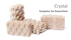  Presentation with waffles - Amazing PPT layouts having group-of-small-multilayer-waffles backdrop and a white colored foreground
