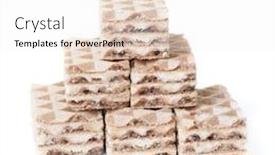  Presentation with waffles - Slides having group-of-small-multilayer-waffles background and a white colored foreground