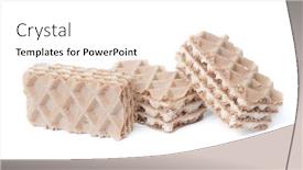  Presentation with waffles - Presentation theme consisting of group-of-small-multilayer-waffles background and a white colored foreground