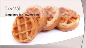  Presentation with group of wildlife crocodile isolated - Slide deck having group-of-small-round-waffles background and a lemonade colored foreground