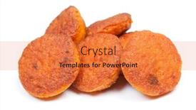  Presentation with muffins - Presentation theme consisting of group-of-small-thin-carrot background and a coral colored foreground