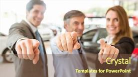  Presentation with team group yellow - Slides having group of smiling business team background and a tawny brown colored foreground