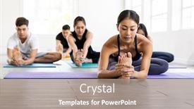  Presentation with coach - Amazing slides having group-of-sporty-attractive-asian backdrop and a coral colored foreground