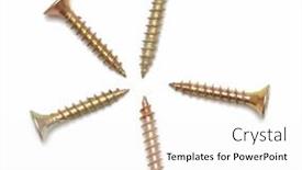  Presentation with steel - Presentation with group-of-steel-screw background and a white colored foreground