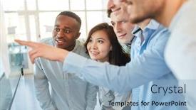  Presentation with exam results - Beautiful slides featuring group-of-students-looking backdrop and a light blue colored foreground