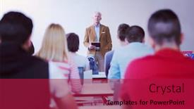  Presentation with study - Cool new PPT layouts with group-of-students-study backdrop and a crimson colored foreground