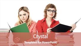  Presentation with theme - Beautiful presentation design featuring group of students theme education backdrop and a  colored foreground