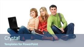  Presentation with theme - Amazing presentation theme having group of students theme education backdrop and a  colored foreground