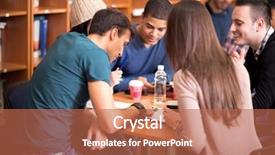  Presentation with task - Theme with group of students working their background and a coral colored foreground