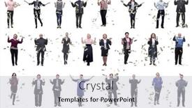  Presentation with successful - Presentation theme featuring group-of-successful-business-people background and a  colored foreground