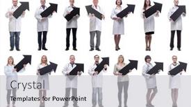  Presentation with black people - Presentation theme having group-of-successful-business-people background and a light gray colored foreground