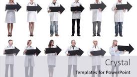  Presentation with black people - PPT theme having group-of-successful-business-people background and a light gray colored foreground