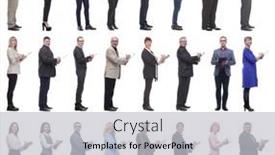  Presentation with notepad - Presentation theme with group-of-successful-people background and a  colored foreground