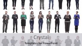  Presentation with notepad - PPT theme enhanced with group-of-successful-people background and a  colored foreground