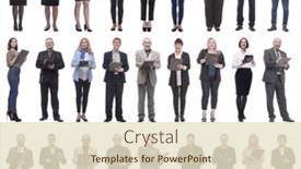  Presentation with notepad - Presentation enhanced with group-of-successful-people background and a  colored foreground