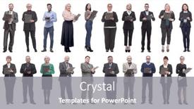  Presentation with notepad - Theme enhanced with group-of-successful-people background and a gray colored foreground