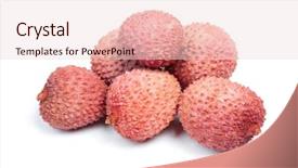  Presentation with group dairy fruit desserts - Cool new theme with group of sweet lychees fruits backdrop and a lemonade colored foreground